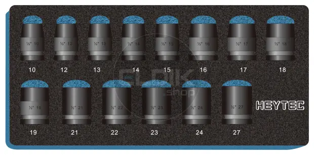 Heytec 50863001436 14 Delige IMPACT Kracht Dopsleutelset 1/2"