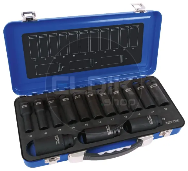 Heytec 50863191436 14 Delige Lange IMPACT Kracht Dopsleutelset 1/2"