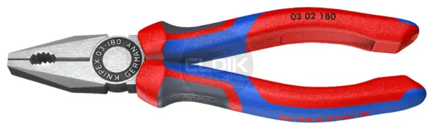 Knipex 03 02 180 Kombi-tang gepolijst/comfort 180 mm
