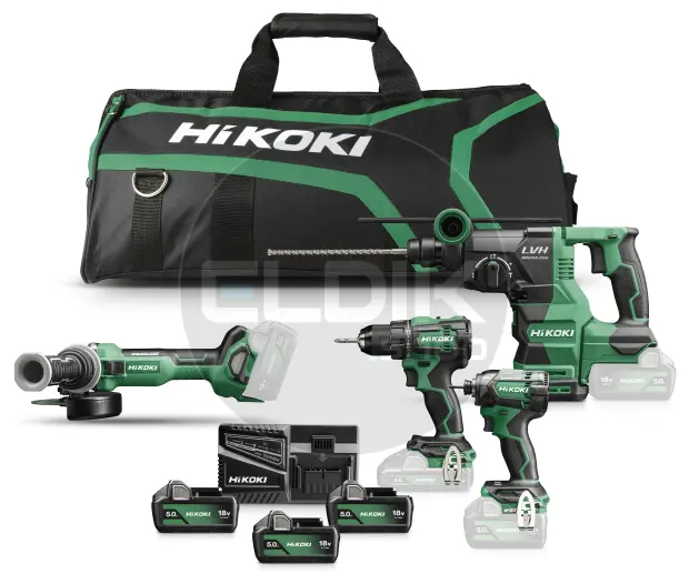 Hikoki KC18DEWHZ Combiset - 18 V / in tas. Inclusief 3x 5.0Ah accu's BSL1850MA en lader