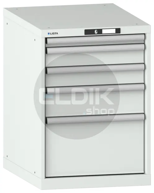 Lista 14.368.020 Werkplaatskast |B564 x D725 x H800 | 5 laden | Lichtgrijs