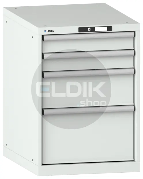Lista 14.371.020 Werkplaatskast |B564 x D725 x H800 | 4 laden | Lichtgrijs