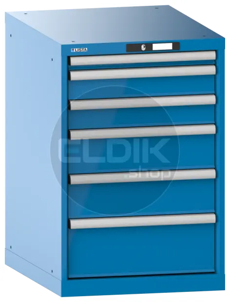 Lista 14.407.010 Werkplaatskast |B564 x D725 x H850 | 6 laden | Blauw