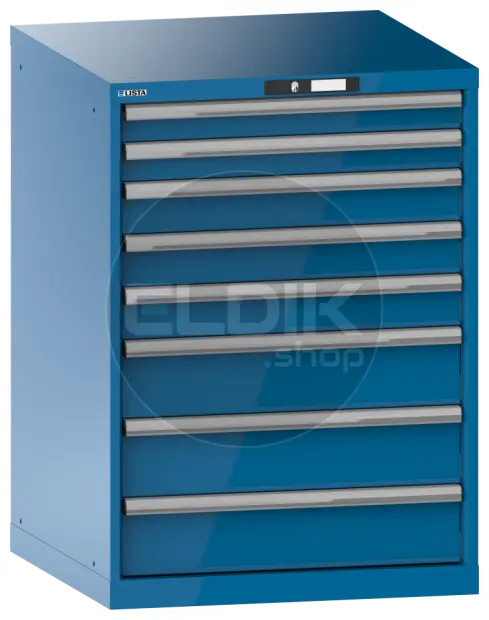 Lista 14.412.010 Werkplaatskast |B717 x D725 x H1000 | 8 laden | Blauw