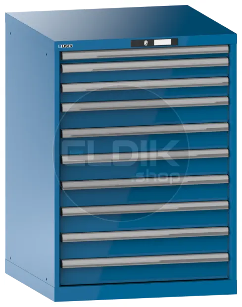 Lista 14.413.010 Werkplaatskast |B717 x D725 x H1000 | 10 laden | Blauw