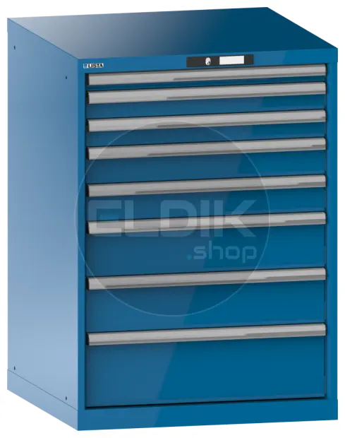 Lista 14.508.010 Werkplaatskast |B717 x D725 x H1000 | 8 laden | Blauw