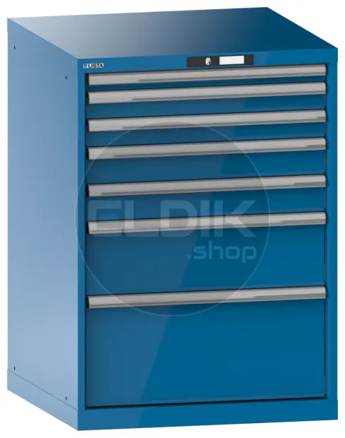 Lista 18.205.010 Werkplaatskast |B717 x D725 x H1000 | 7 laden | Blauw