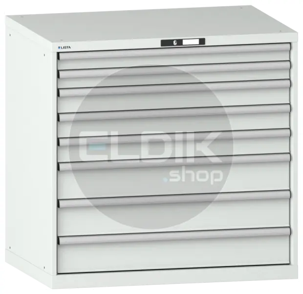 Lista 14.513.020 Werkplaatskast |B1023 x D725 x H1000 | 8 laden | Lichtgrijs