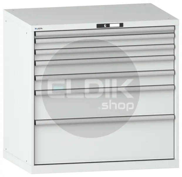 Lista 14.516.020 Werkplaatskast |B1023 x D725 x H1000 | 7 laden | Lichtgrijs