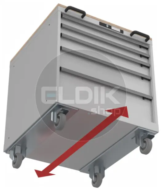 Lista 74.074.000 Verrijdbaar onderstel 27 en 36e 100mm rubber