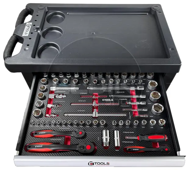 E-Tools 73276 196 Delige Gevulde Gereedschapswagen