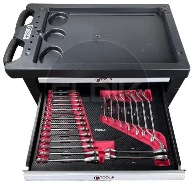 E-Tools 73276 196 Delige Gevulde Gereedschapswagen