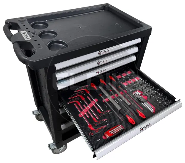 E-Tools 73276 196 Delige Gevulde Gereedschapswagen