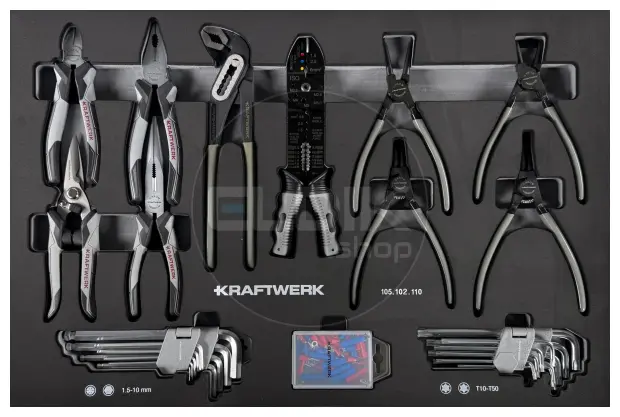 Kraftwerk 102.105.203 Gevulde Gereedschapswagen 5 Laden | 337-Delig in Foam inlay