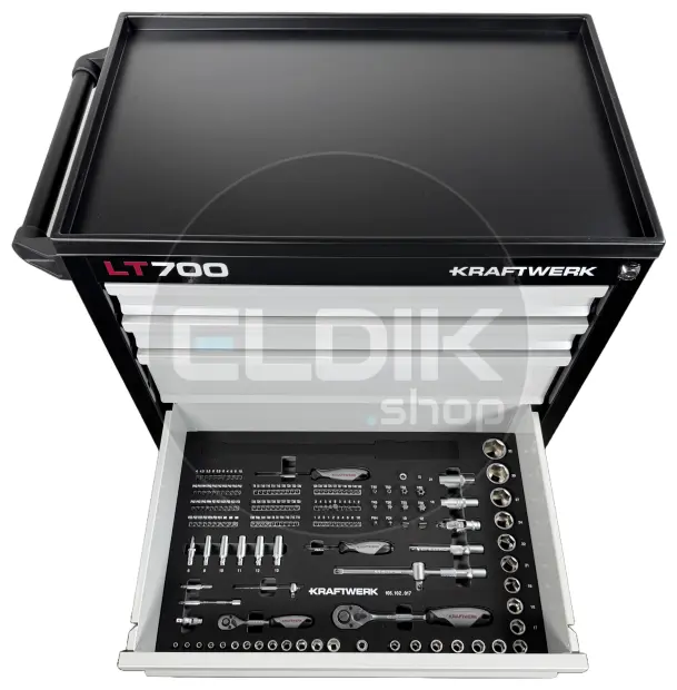 Kraftwerk 102.105.203 Gevulde Gereedschapswagen 5 Laden | 337-Delig in Foam inlay