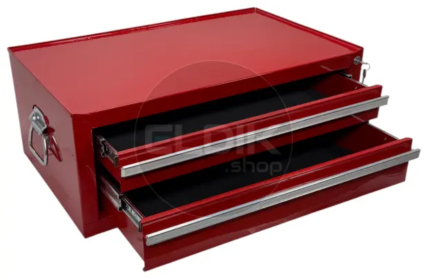 E-Tools 173245 Opzetkast Gereedschapswagen - 410 x 670 x 260 mm - rood