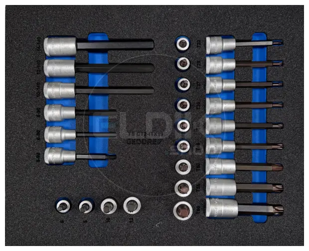 Gedore TS CT2-ITX19 Foam Module 28 Delige Dopsleutelset 1/2" - 2957450