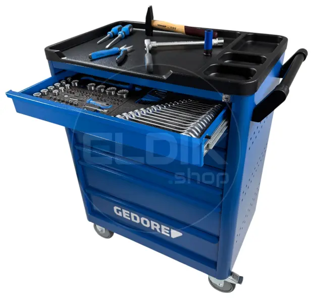Gedore WSL L TS 147 147 Delige Gevulde Gereedschapwagen + gratis led staaflamp - 2980312