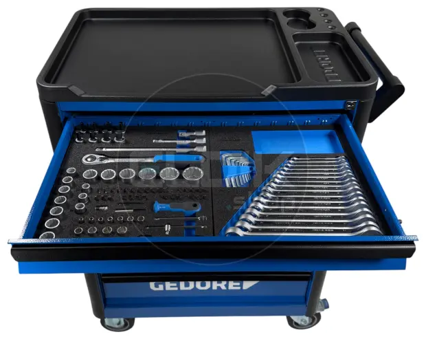 Gedore WHL-L-TS-147 147 Delige Gevulde Gereedschapwagen  + gratis led staaflamp - 3082105