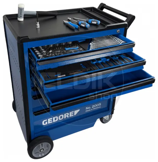 Gedore 2005-TS-147 147 Delige Gevulde Gereedschapwagen + gratis led staaflamp - 2980282