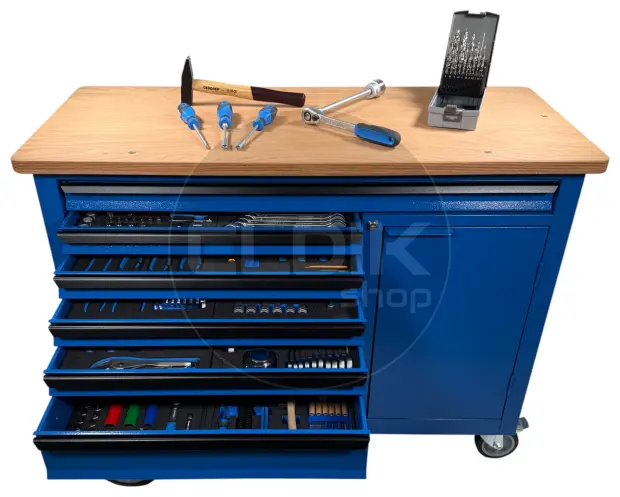 Gedore 1504 XL 1411 308 Delige Gevulde Verrijdbare Werkbank