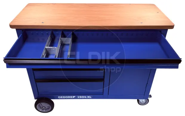 Gedore 1504 XL 1411 308 Delige Gevulde Verrijdbare Werkbank