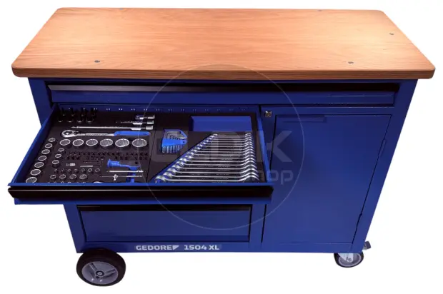 Gedore 1504 XL 1411 308 Delige Gevulde Verrijdbare Werkbank