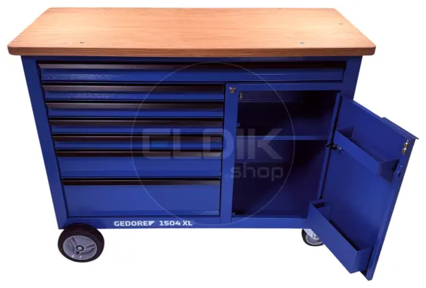 Gedore 1504 XL 1411 308 Delige Gevulde Verrijdbare Werkbank