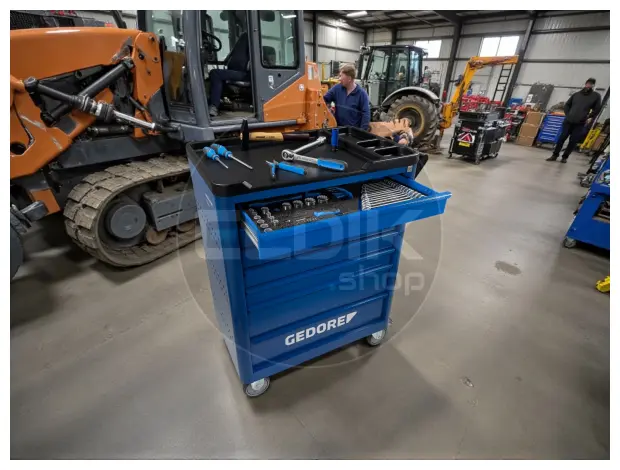 Gedore WSL L TS 147 147 Delige Gevulde Gereedschapwagen + gratis led staaflamp - 2980312