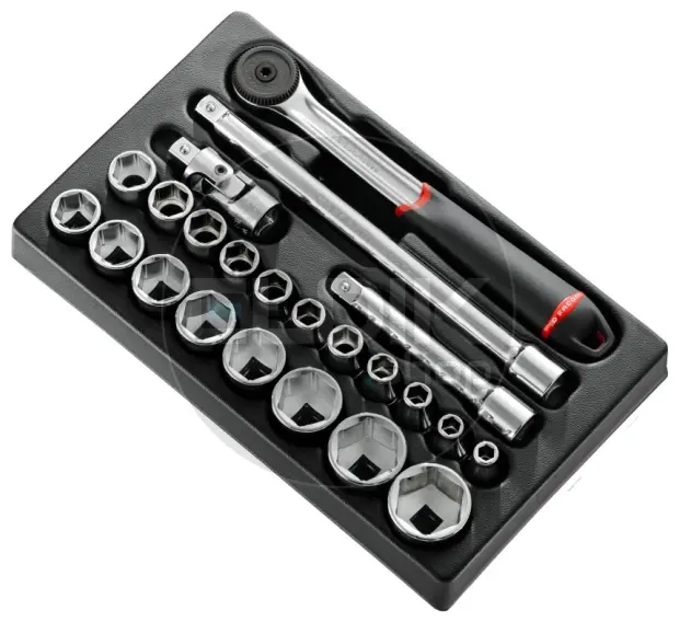 Facom MOD.S161-36 Module 23 Delige 1/2” Doppen en hulpstukken