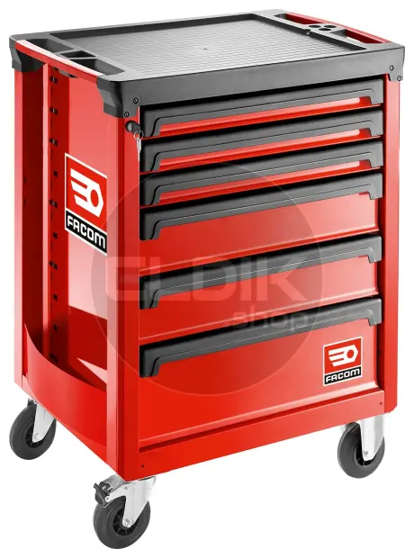 Facom ROLL.6M3A Roll Gereedschapswagen – 6 Laden – M3 - Rood
