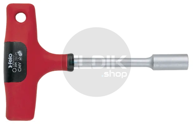 Felo 304 098 80 Schroevendraaier T-Greep Sok/Zeskant 9,0